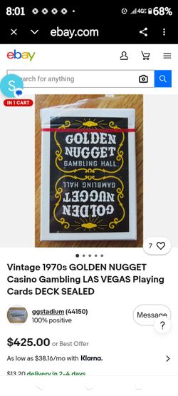 Golden Nugget Gambling Hall Sealed Playing Card Deck