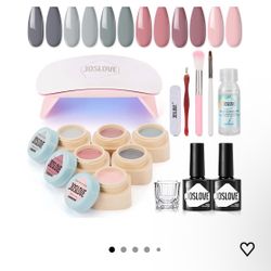 JOSLOVE Nail Gel Kit with LED Lamp