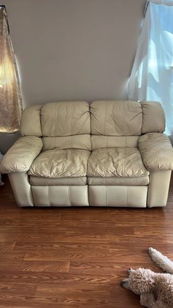 Recliner leather sofa