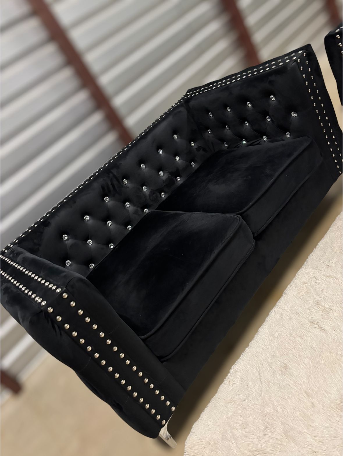 Black 3pc Sofa Couch Set (DELIVERY AVAILABLE)