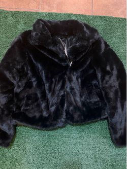 Black fur jacket