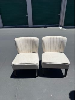 Beige accent chairs $100 for BOTH