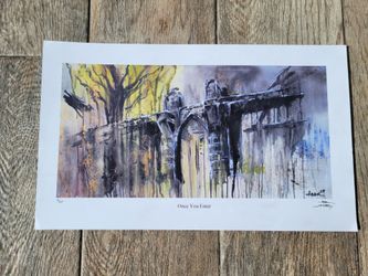 Creepy "Once You Enter" Art Print