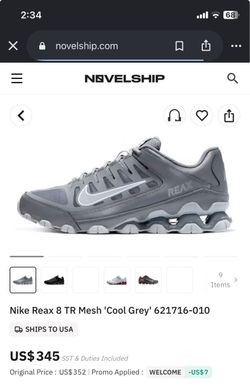 Nike Reax 8 TR Mesh Cool Grey Sneakers
