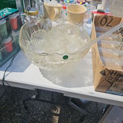 Glass Punch Bowl