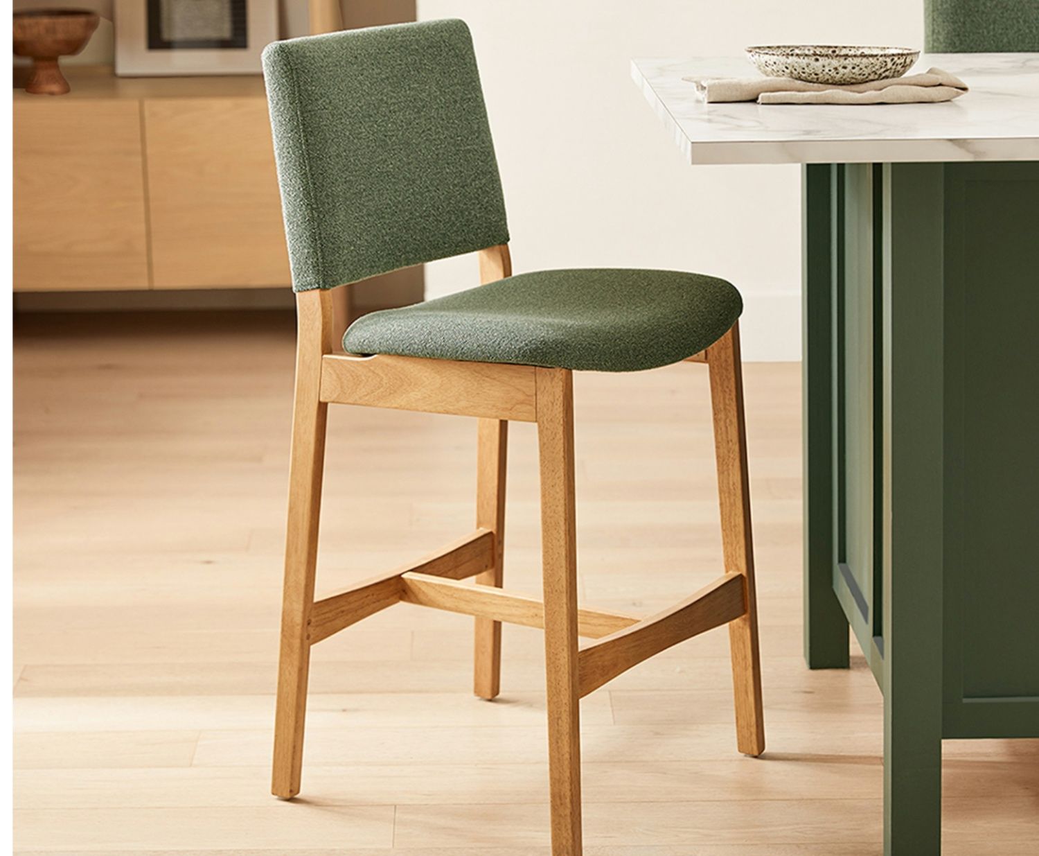 ARTICLE - Nosh Counter Stool (Oak/Ratine Green)
