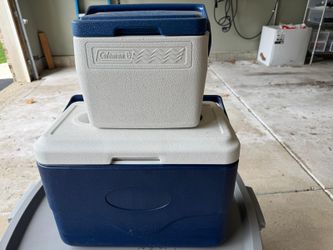 Set of 2 Coleman coolers for $30