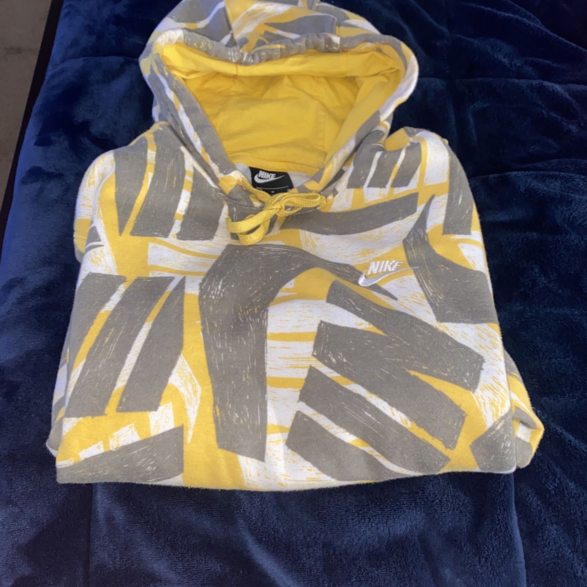 Yellow Graphic Nike Hoodie