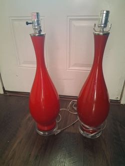 Red Tall Lamps