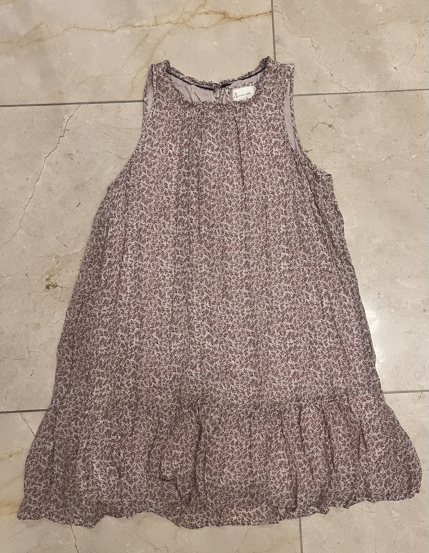 Anthropolgie Babydoll Floral Dress Size Large Black Pink