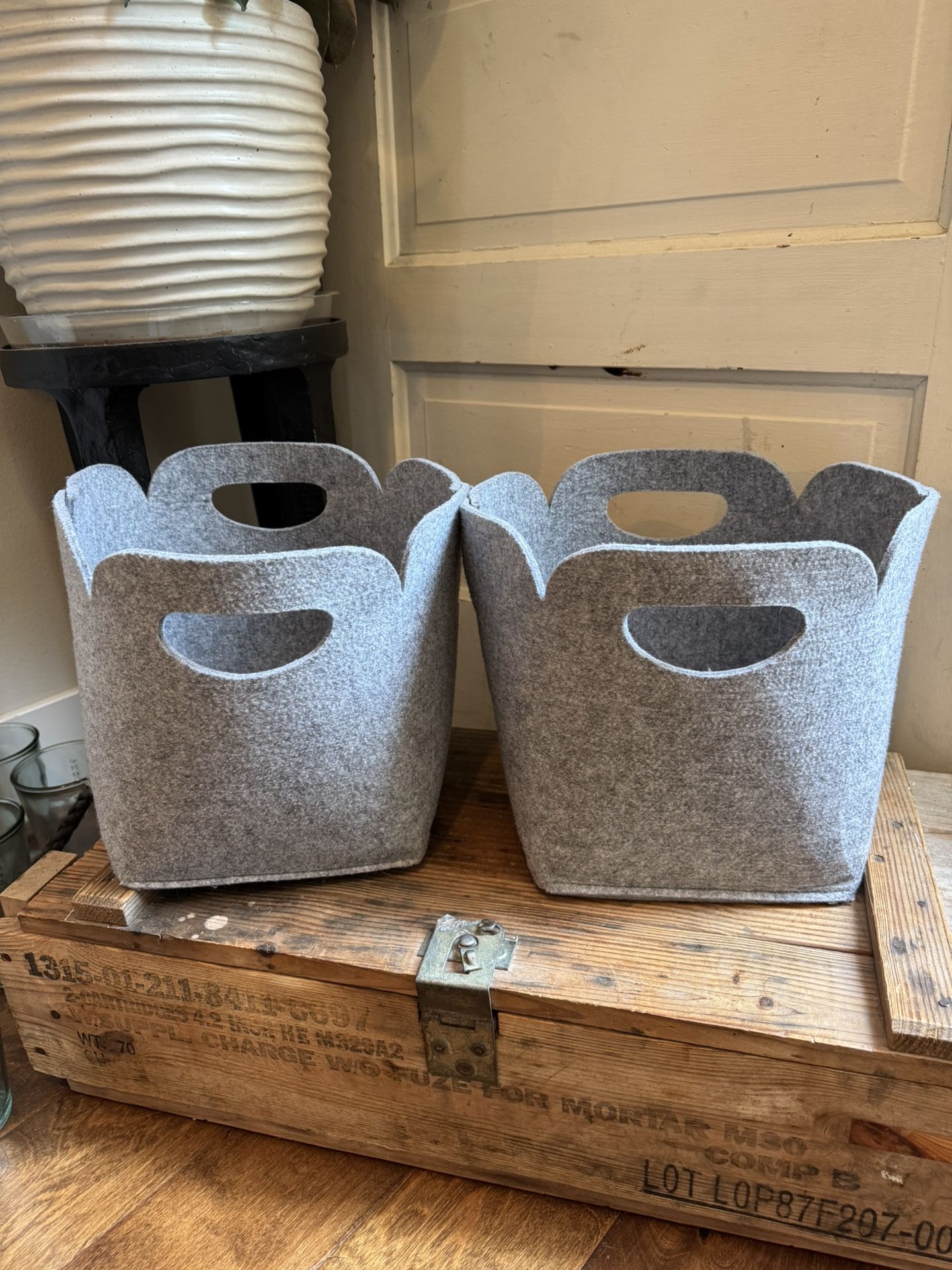 The Land Of Nod Felt Storage Baskets 