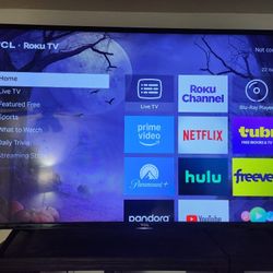 55" TCL 4K HDR ROKU TV with REMOTE