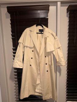 AllSaints Ecru Clyde Trench Coat