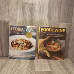 Lot Of 2 Food and Wine Magazine's Annual Cookbooks 1999 And 2000