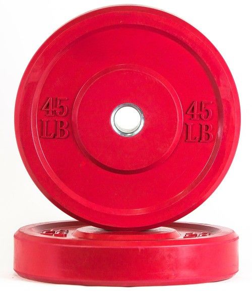 Olympic Rubber Bumper Plates 45lb Pair Weights & Dumbells