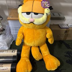 Vintage Garfield Plush Stuffed animal 23" Play-By-Play PAWS #10 New !!!