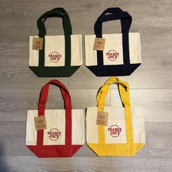 Trader Joe’s Mini Canvas Tote Bags New Set 