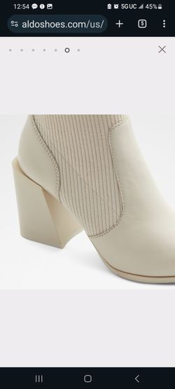 Aldo Off White Knitted Boot
