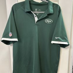 Green Nike Golf Polo - NY Jets