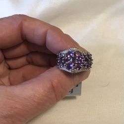 Amethyst And Silver Ring Size 5