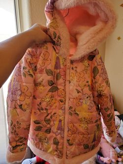 Girls Disney Princess Reversible Winter Jacket