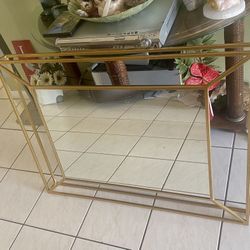 Mirror, End Table, pantry cabinet