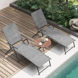 Comfy adjustable lounge chair.