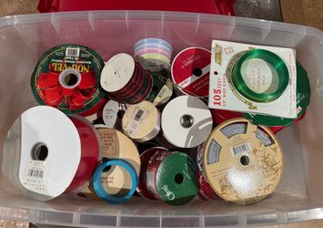Large Tote of Vintage Ribbon