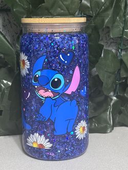 16oz Stitch snow globe cup