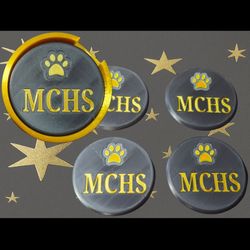 Set of 4 - 3D Printed (MCHS) Bulldog Paw Drink Coasters