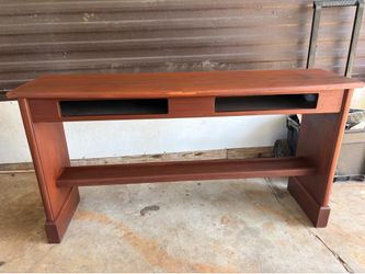 Wood tv stand.