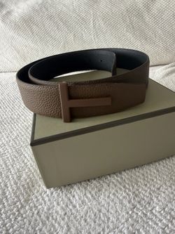 Hermès Brown Leather Belt with Box and Dust Bag