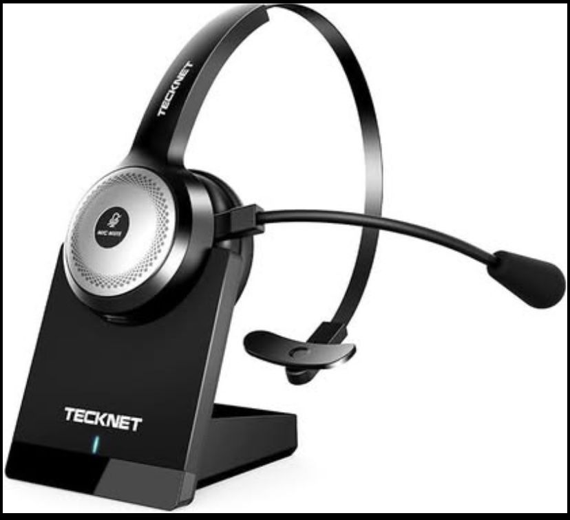 Bluetooth Headset with AI Noise Canceling Mic