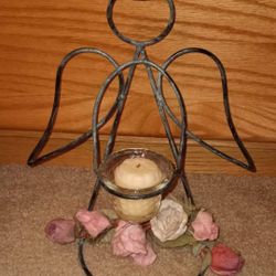 metal angel votive candle holder $5 FIRM