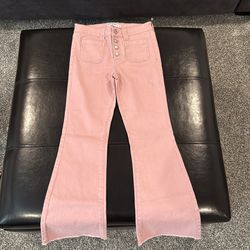 Girls size 12 pink flare denim