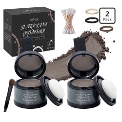 2 Pack Hairline Powder for Women and Men, Used to Root Touch Up Hair Color, Thinning and Gray Hair Coverage and Bald Spots Coverage, Dark Brown
