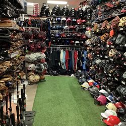 Huge selection of baseball and softball equipment both new and used. Gloves, bats, cleats, batting tees, bags, keep your head to toe!