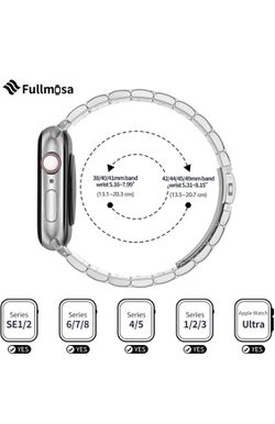 Fullmosa Compatible Apple Watch Bands 49mm 45mm 44mm 42mm 41mm 40mm 38mm,  Stainless Steel iWatch Band with Case Metal Strap for Apple Watch Series  Ult for Sale in Las Vegas, NV 