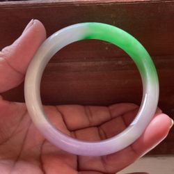 Certified Lavender Jade Bangle 63mm