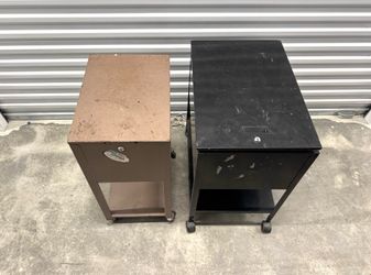 Two Metal Rolling Carts