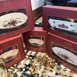 Lot of Lenox Cardinal Serving Bowls and Tray