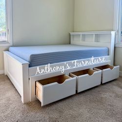 Full Bed With Drawers And Mattress 