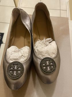 Tory Geniun Leather Sequin Pumps 