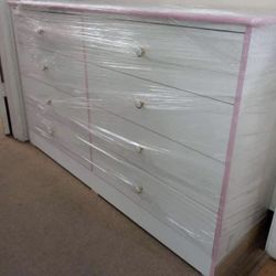 8 Drawer White Pink Liner 