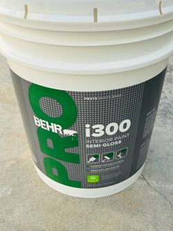 Behr 5 Gal. i300 Semi-Gloss Interior Paint, Grayish Color