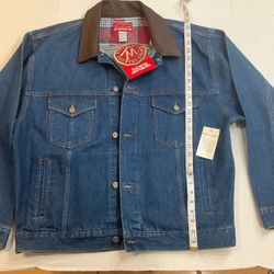 *NOS* Vintage RETRO 90s Marlboro Country Store Mens Denim Jean Jacket Size LARGE