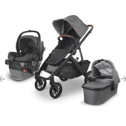 Used - LIKE NEW UPPAbaby Vista V2 Stroller + Mesa V2 Infant Carseat COMPLETE Bundle - Greyson (Charcoal Melange)