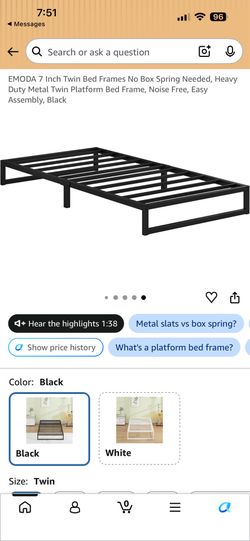 Twin bed frame