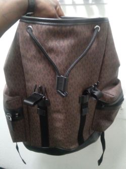 Michael Kors Monogram Backpack Brown