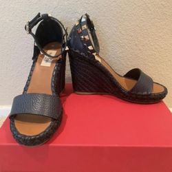 Valentino rockstud espadrille wedge